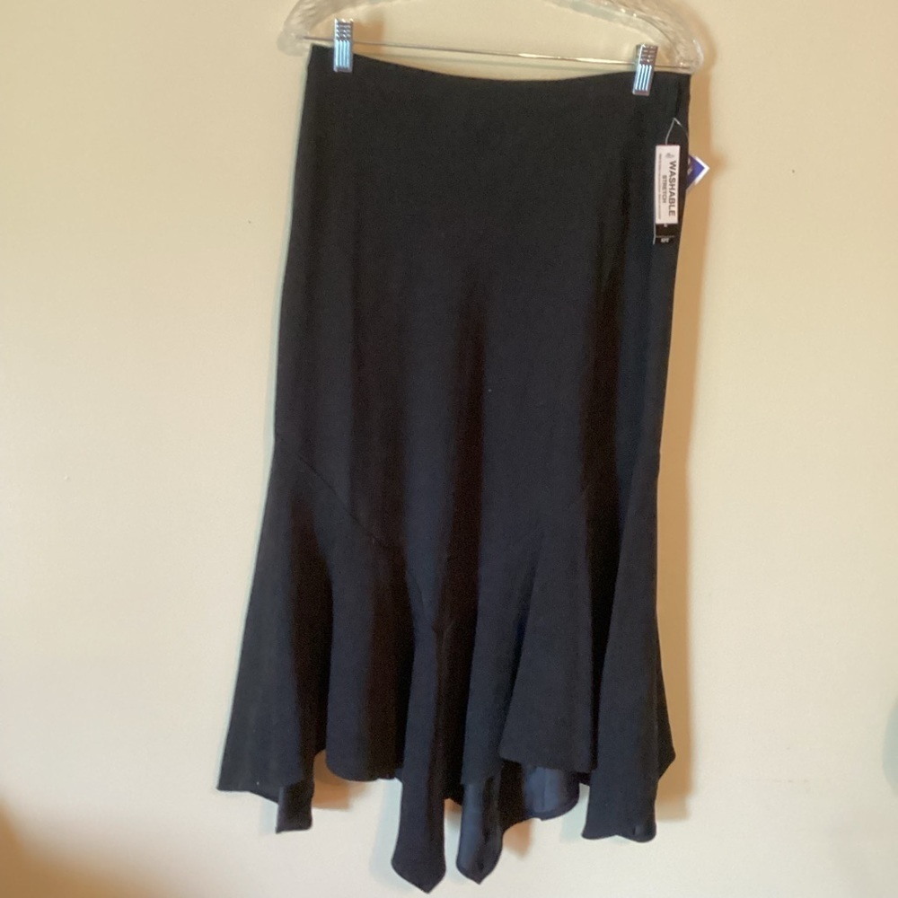 Larry LEVINE faux Suede Handkerchief hem Skirt size 8